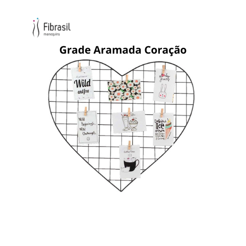 Grade Aramada Coração Para Fotos Decoração Memory Board - Fotografia em Oferta na Shopee