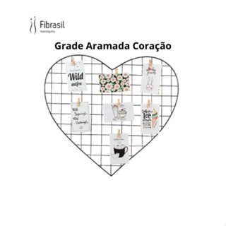 Grade Aramada Coração Para Fotos Decoração Memory Board - Fotografia em Oferta na Shopee
