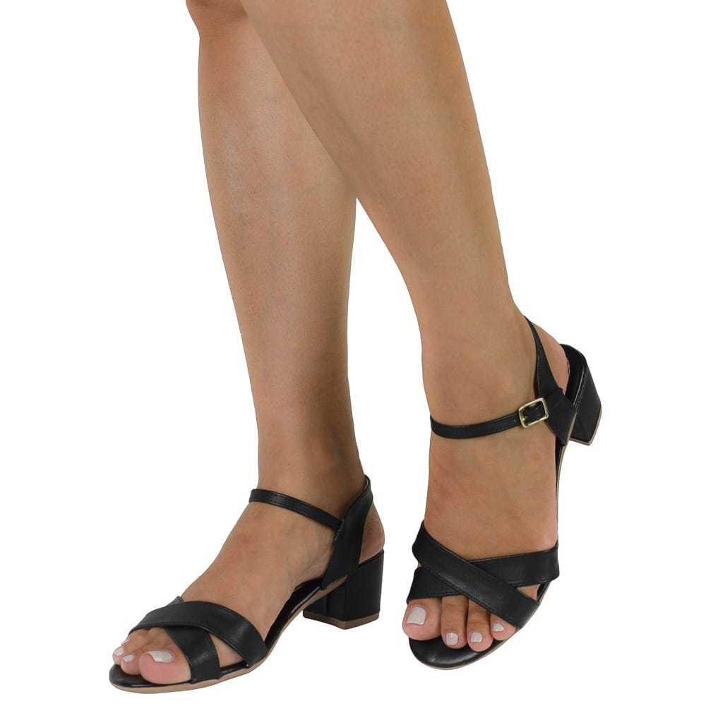 Sandalia Feminina de Saltinho Básico Casual Moderna Pratica em Oferta na Shopee
