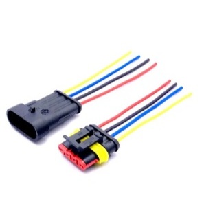 Conector Chicote Automotivo 4 Vias Selado Impermeável Prova D'água