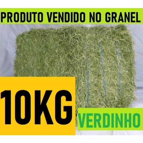 FENO TIFTON 85 ATÉ 10 KG Para Porquinho da India, Coelho, Cavalo e Roedores em Geral. em Oferta na Shopee