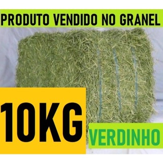 FENO TIFTON 85 ATÉ 10 KG Para Porquinho da India, Coelho, Cavalo e Roedores em Geral. em Oferta na Shopee