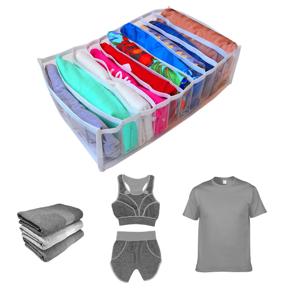 4 Colmeia organizadora de gavetas camisetas 10x25x35cm cada – Organizaplus