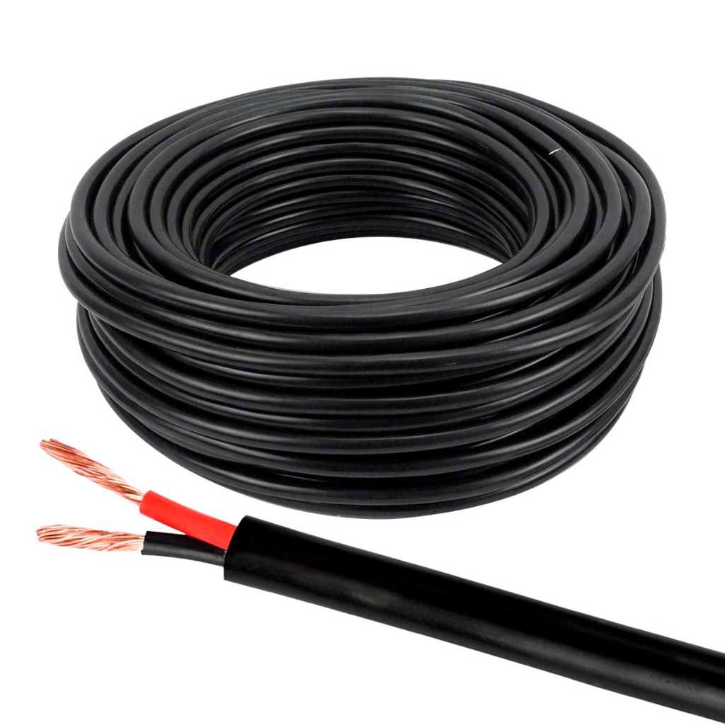 Cabo PP 2x2,5mm 100 Metros Flexível Rolo Extensão Elétrica Certificado 100% Cobre Alta Durabilidade