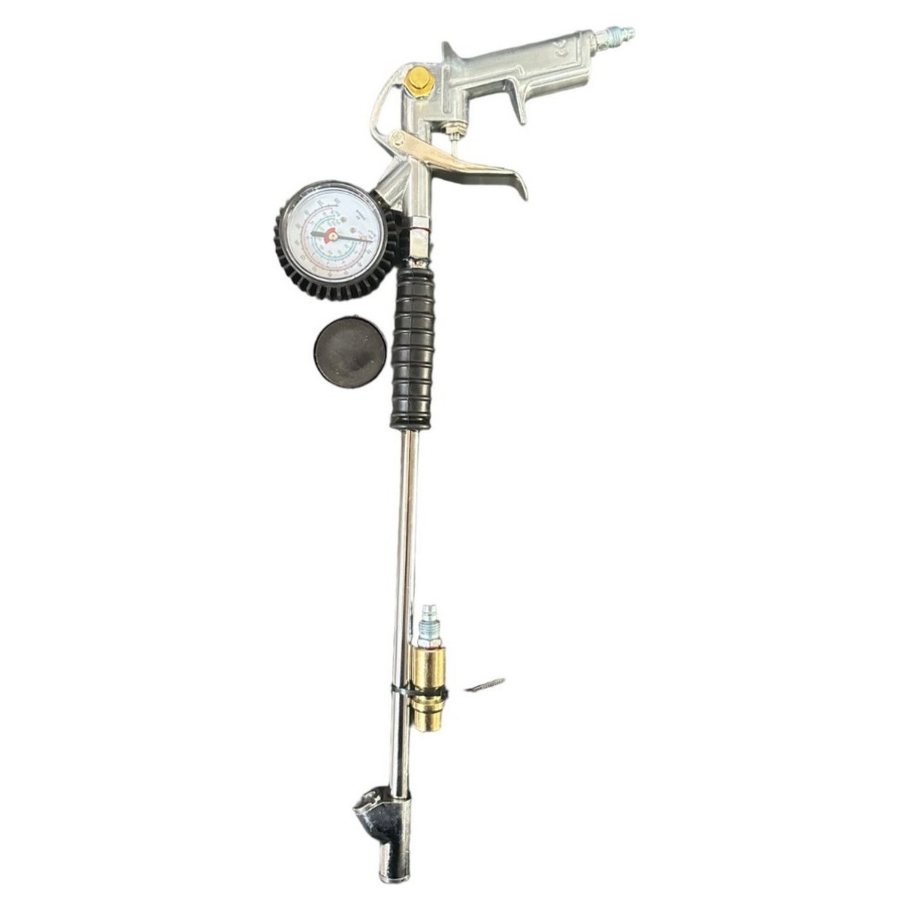KIT CALIBRADOR COM MANOMETRO COMPLETO ENCHER PNEU CAMINHÃO CARRETA MÃO AMIGA