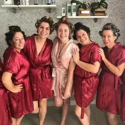 robe de cetim ELASTANO para lembrança de casamento