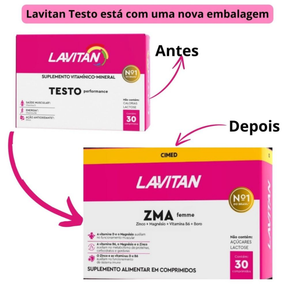 Suplemento Alimentar Lavitan ZMA Femme Performance (30 Comprimidos)