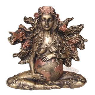 Estatueta Deusa Gaia Em Resina Wicca Mãe Terra Mitologia Grega Decoração Enfeite gaia mae terra