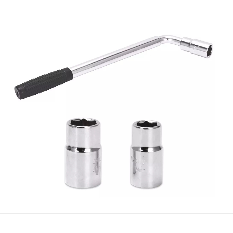 Chave de Roda L Alongável Reforçada Cromada 17/19/21/23mm Universal