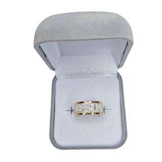ANEL JESUS - ANEL EM PRATA 950 - ANEL COM APLIQUE OURO 18K