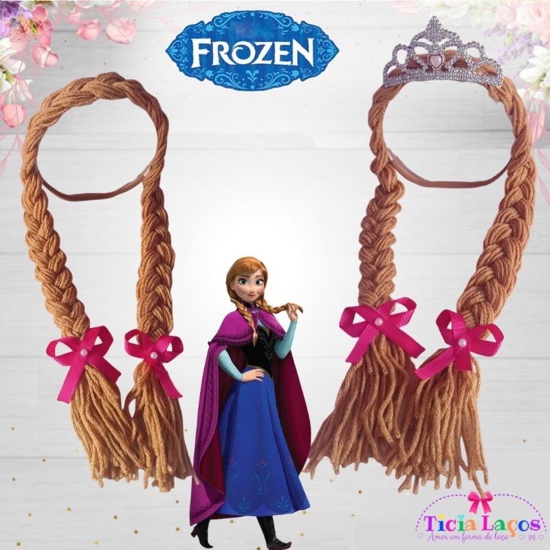 Faixinha da Anna Frozen / Tiara bebê Ana Frozen com coroa