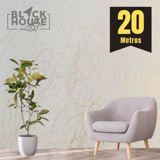 Papel de Parede Premium Mármore Fios Dourado Rolo 5m x 45cm Autocolante Sala Cozinha em Oferta na Shopee