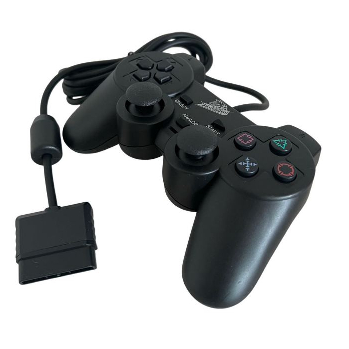 Controle  Com Fio para  PS2 Fio 1.8M Cor Preto em Oferta na Shopee