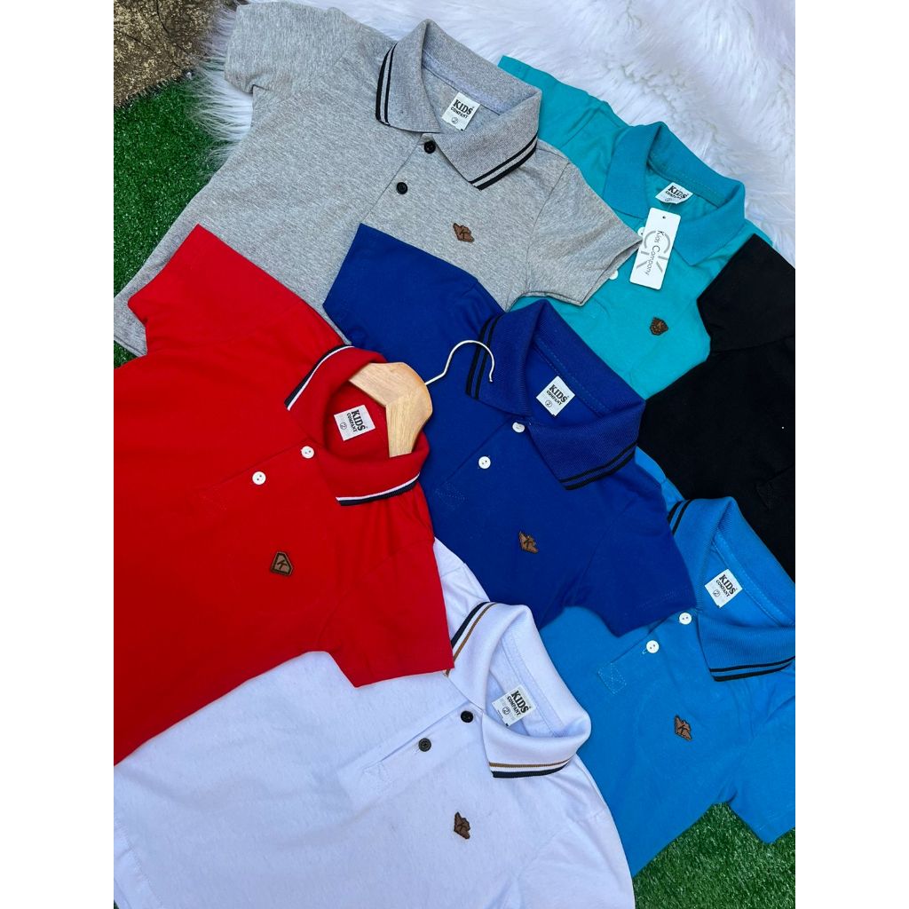 KIT Camiseta Polo De Menino Criança 100% Algodão Juvenil Blusa Masculina Infantil Tamanho 1 ao 14 anos