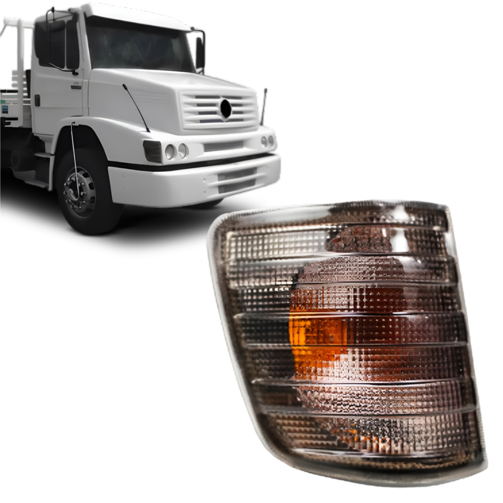 Lanterna Seta Pisca Fumê Lado Direito Caminhão Mercedes-Benz 1620 Com Meia Luz