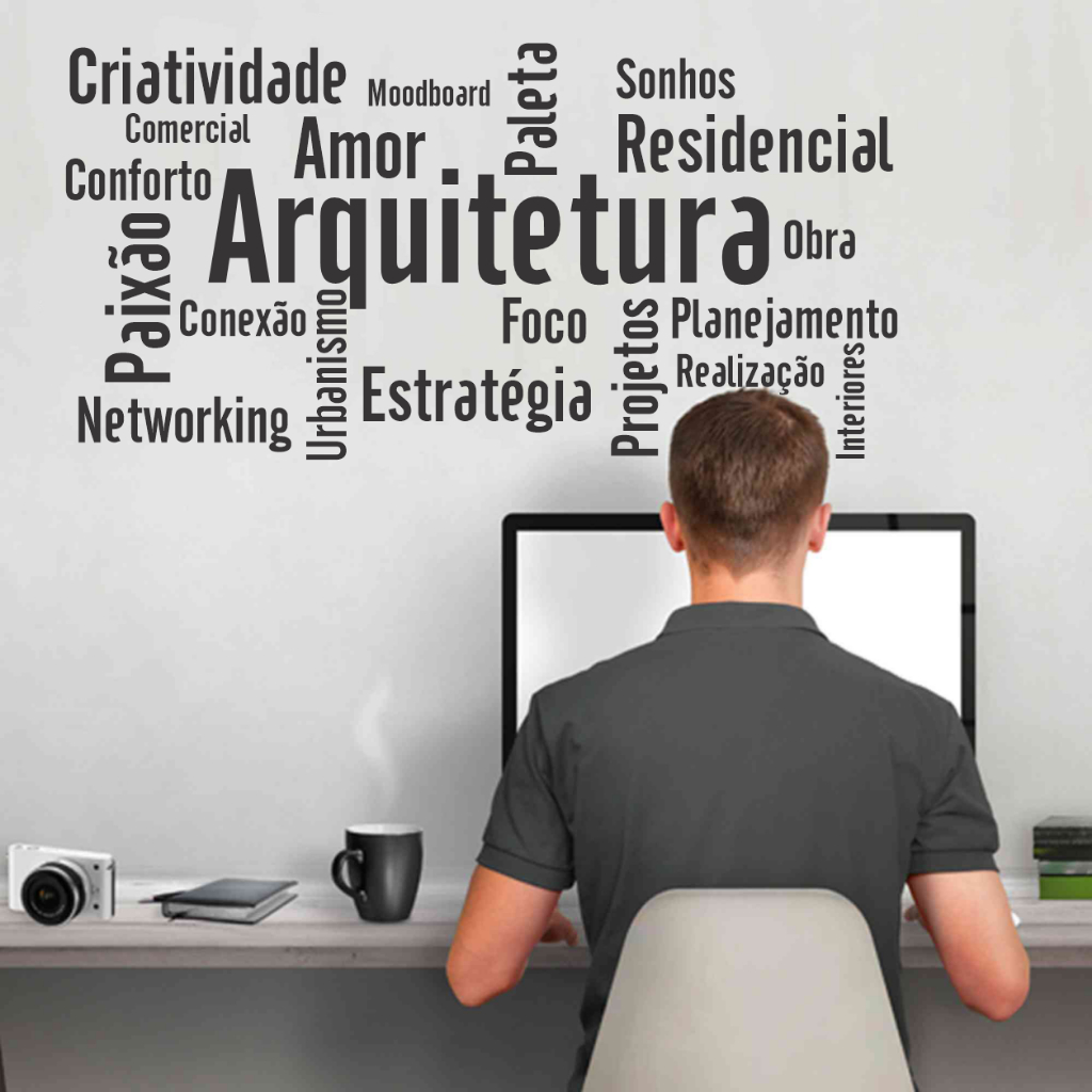 Adesivo decorativo de parede Arquitetura e Urbanismo