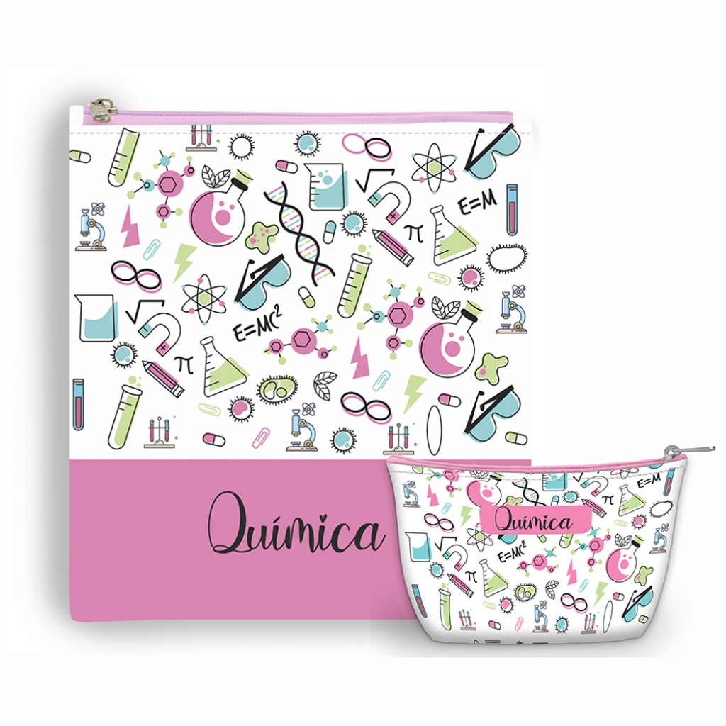 Kit Necessaire e Porta Jaleco Química