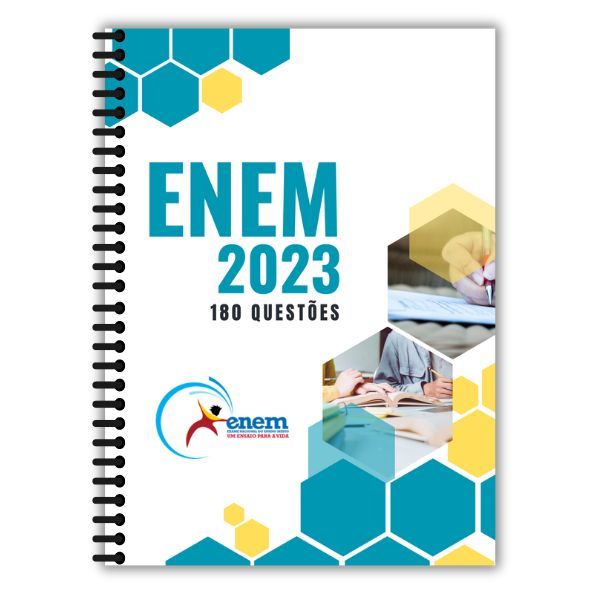 Apostila ENEM com a Prova 2023 + Gabarito + Folhas de Redação (Prova de 2023) em Oferta na Shopee