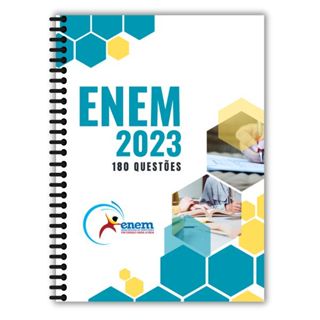 Apostila ENEM com a Prova 2023 + Gabarito + Folhas de Redação (Prova de 2023) em Oferta na Shopee