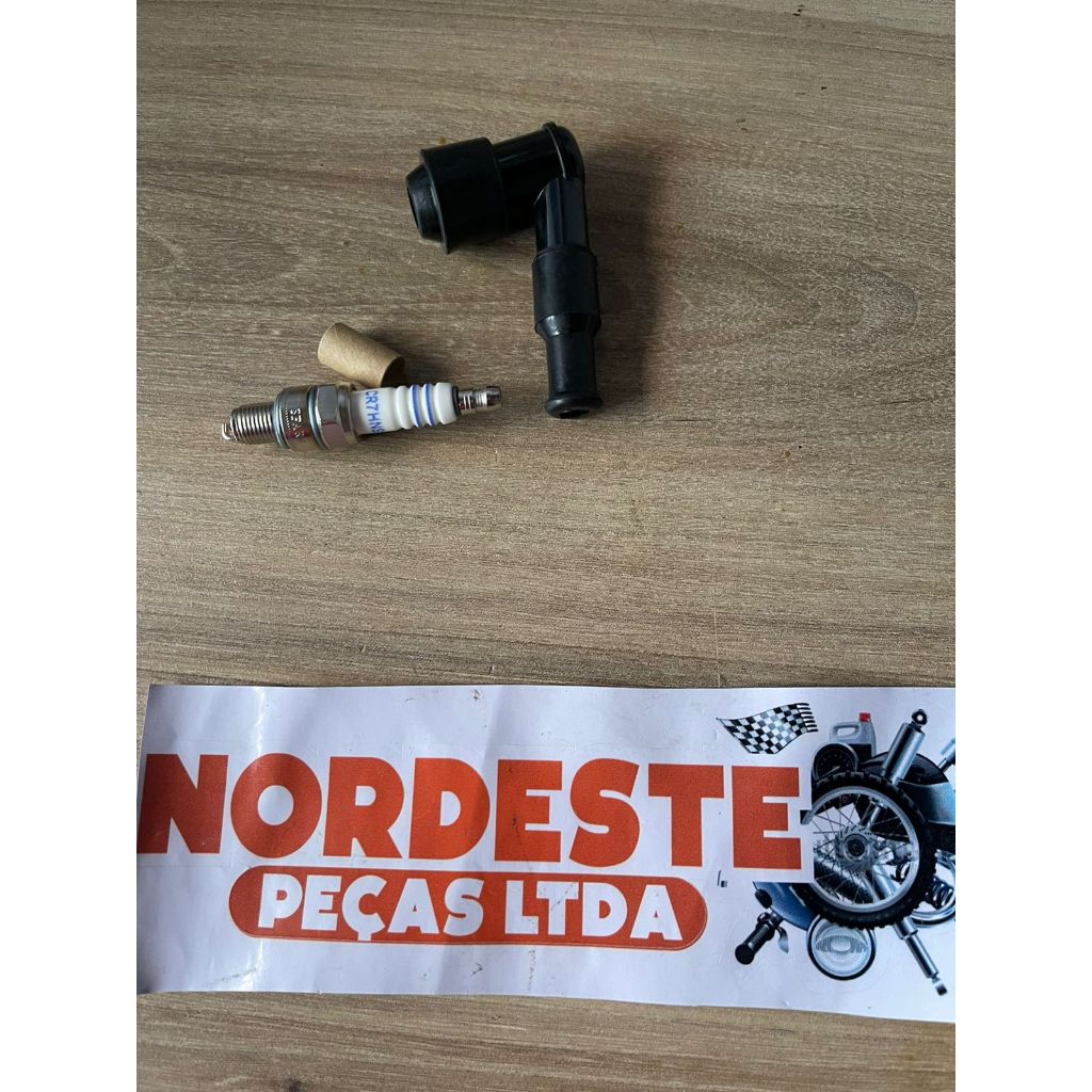 Promoção Cachimbo +vela Ignição Shineray Traxx Moby 50 Soft 50 Zig 50 Jhony 50