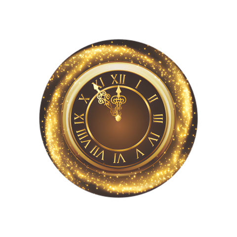 Painel Festa Infantil Redondo  Ano Novo Relógio, Brilhos Dourado a Volta + Arco, Suporte incluso. Fazemos personalizado com qualquer tema. Confeccionado em Lona fosca, impressão de alta resolução. cenário Circular p/ Decoração
