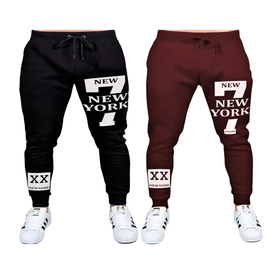 Kit 2 Calças Masculina Jogger Moletom Flanelado sport academia casual