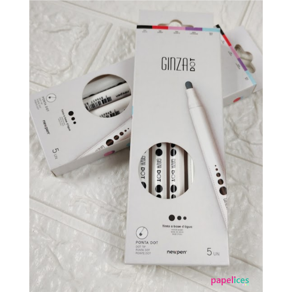 Marca Texto NewPen Ginza DOT - 5 cores em Oferta na Shopee