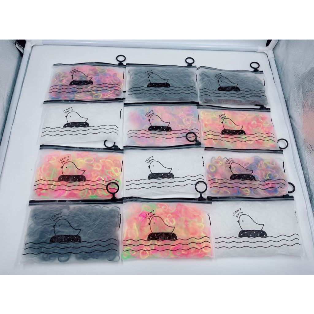 KIT 12 BOLSAS COM 6000pcs/bag Faixa De Borracha Descartável Pacote De Gravata Elástica Colorida Para Cabelos em Oferta na Shopee