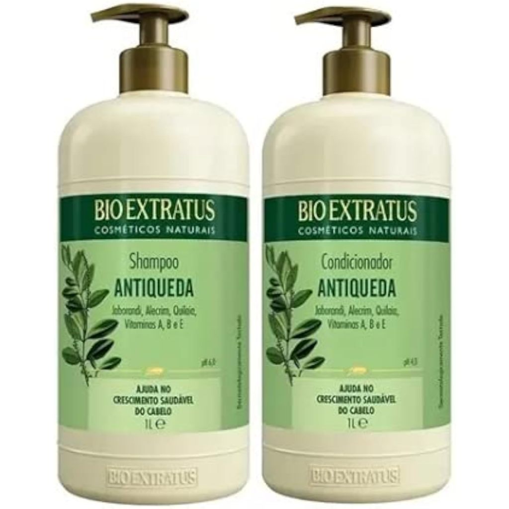 Kit Shampoo + Condicionador Bio Extratus Jaborandi Antiqueda 1L (Jaborandi)