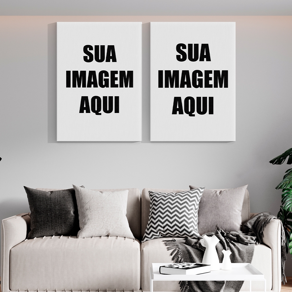 Kit 2 Placas Decorativas MDF Grande Personalizada Com a Sua Imagem Quadro Decoração Parede