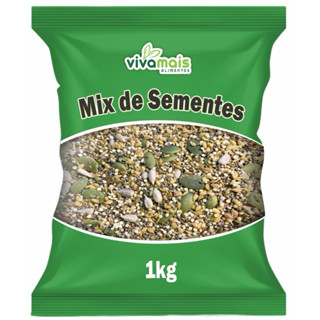 Mix de Sementes Chia Girassol Abobora Linhaça Quinoa 1Kg em Oferta na Shopee