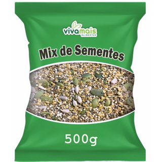 Mix de Sementes Chia Girassol Abobora Linhaça Quinoa 500g em Oferta na Shopee