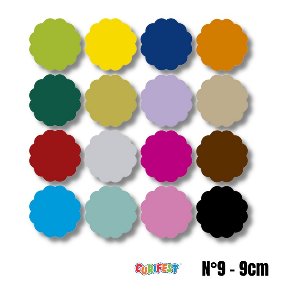 Fundo Redondo número 9 para Doces Coloridos  - 100 unidades em Oferta na Shopee