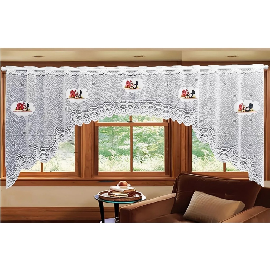 Cortina Cascata De Renda Cozinha Barato em Oferta na Shopee
