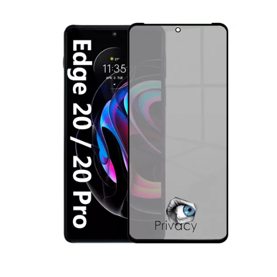Película de vidro 3D Privativa Anti Spy Motorola Edge 20 / Edge 20 Pro / Pelicula de privacidade