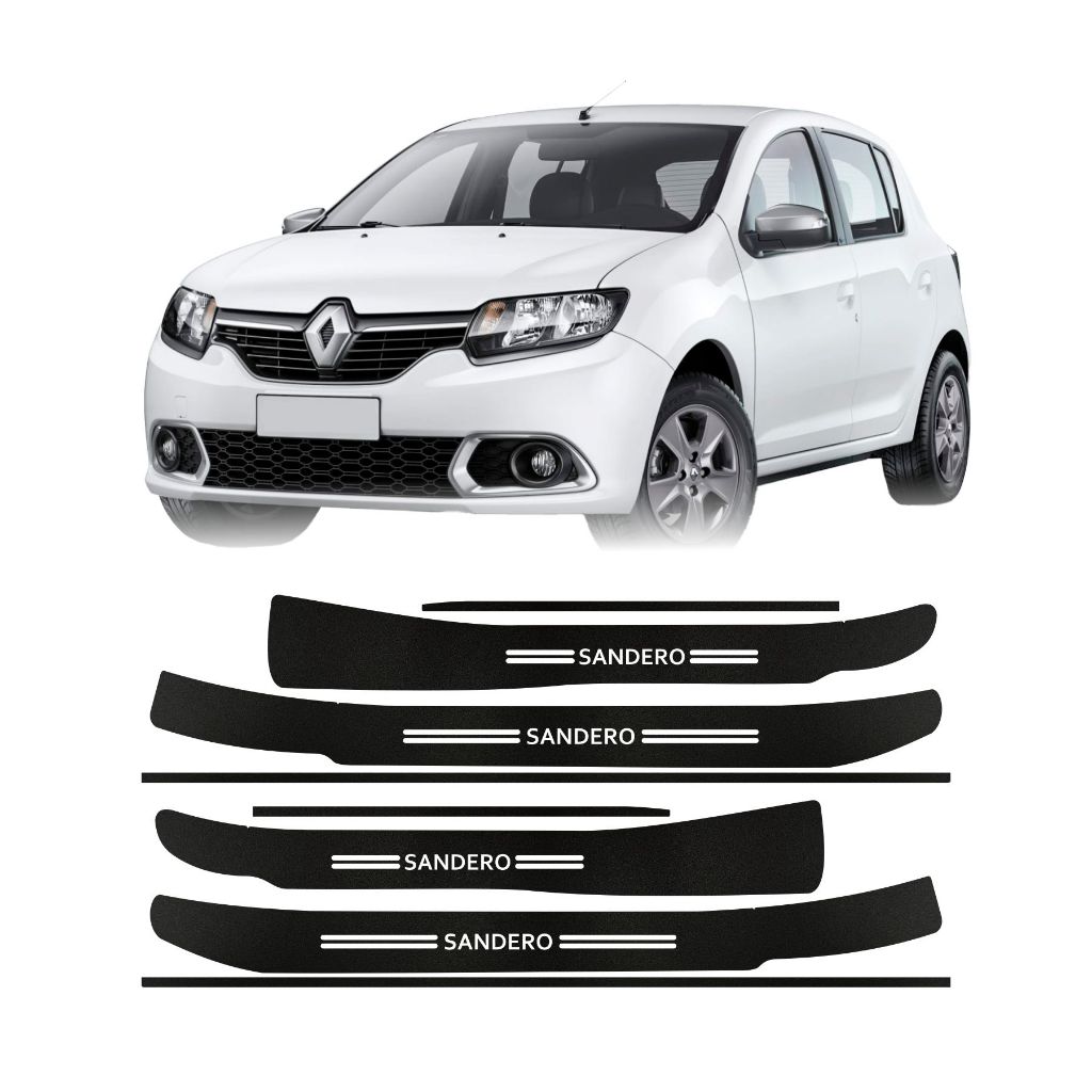Sandero Soleiras Protetoras 2015 2016 2017 2018 4 Portas em Oferta na Shopee