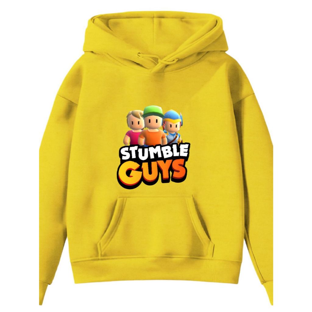 Moletom Infantil Game Android Stumble Guys Roblox  Game Equipe Bolso Canguru Com Capuz Liso Shopping - Envio Imediato