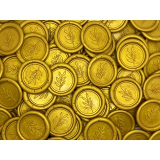 Lacres De Cera Folha Ouro Perolado 50un em Oferta na Shopee