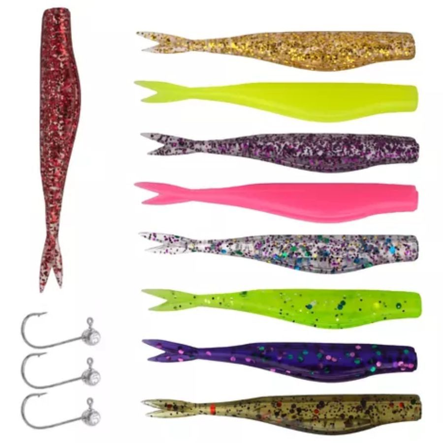 Isca Artificial Shad Manjuba 6cm Com Jig Head - 15 Peças
