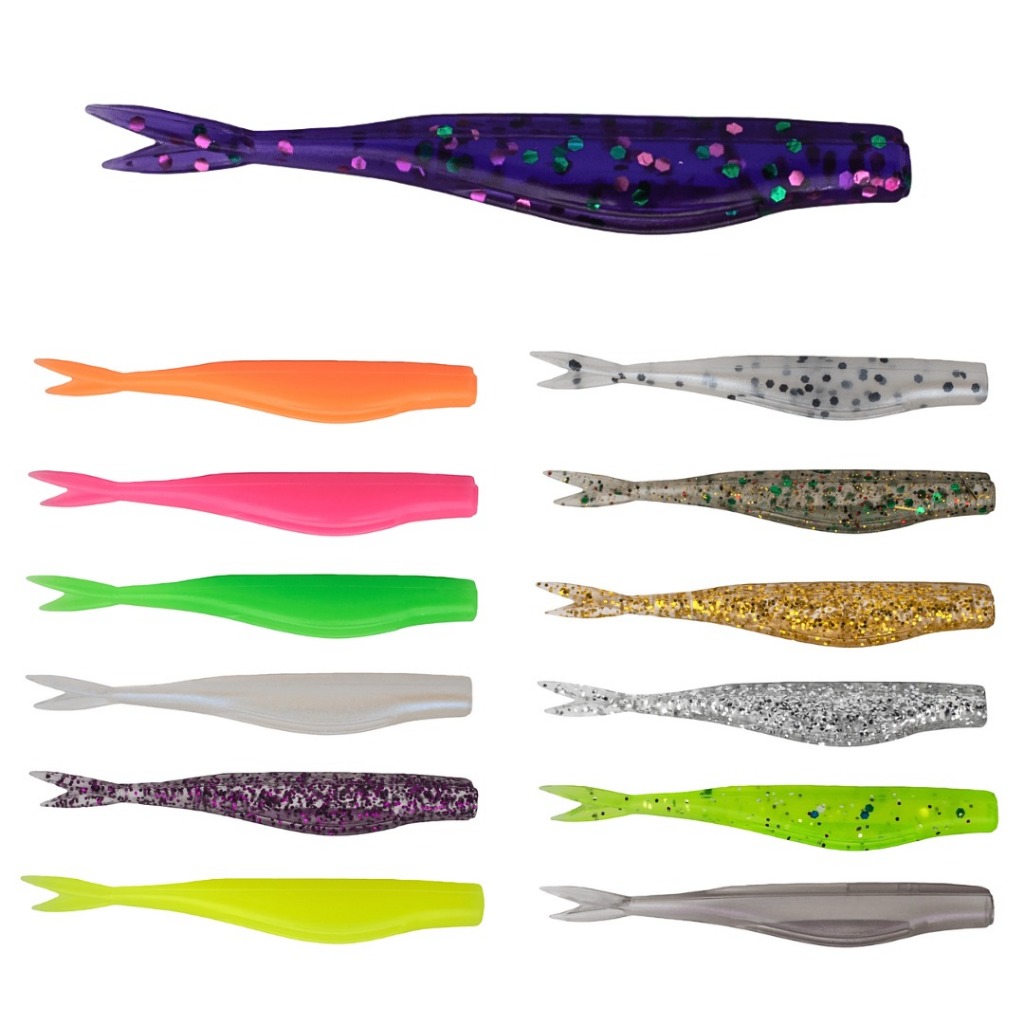Isca Artificial Shad Manjuba 6cm - 10 Peças Cores Sortidas