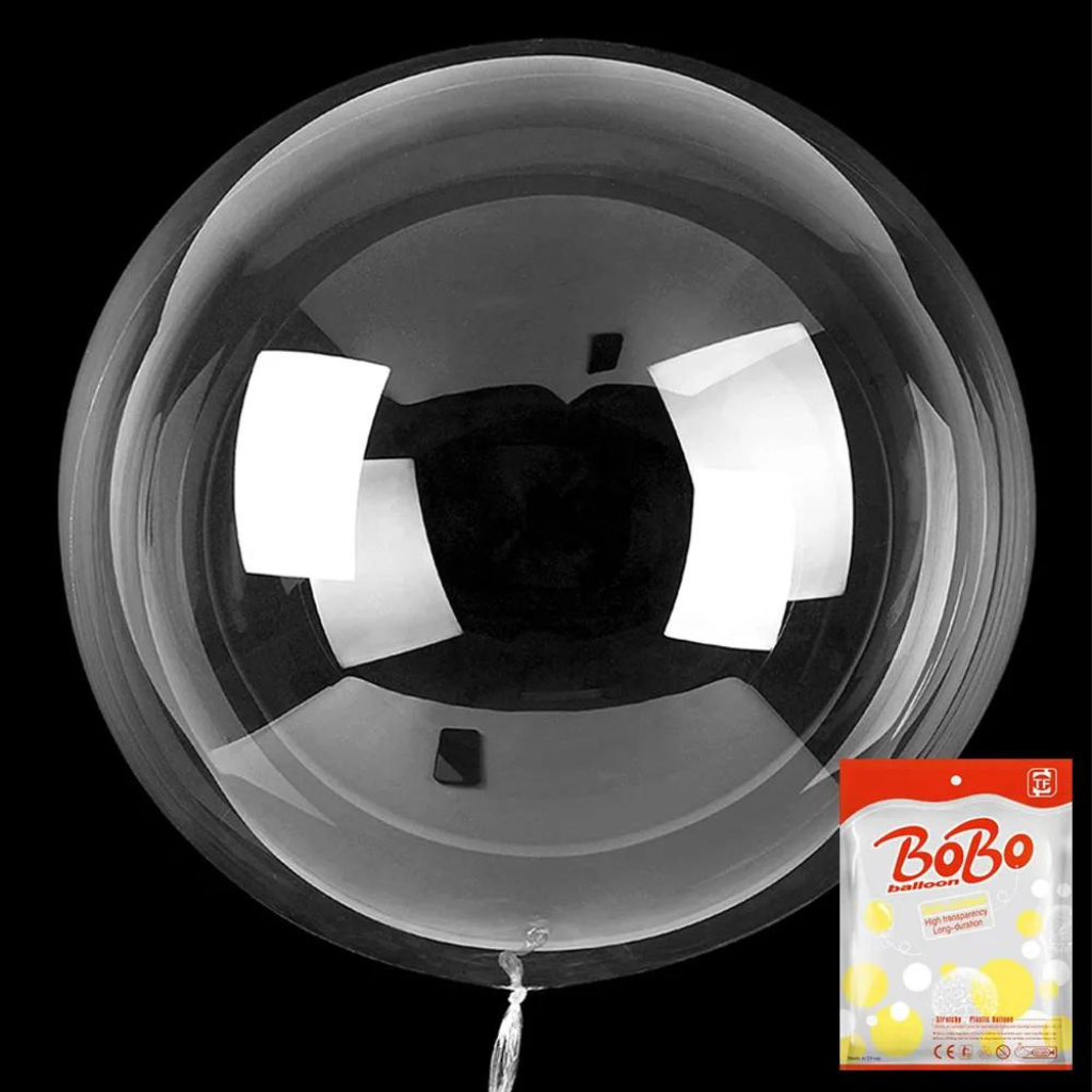 Kit 10/20/30/40/50 Balão Bubble Bobo Ballon 18 Polegadas 45cm Cristal Festas Aniversários em Oferta na Shopee