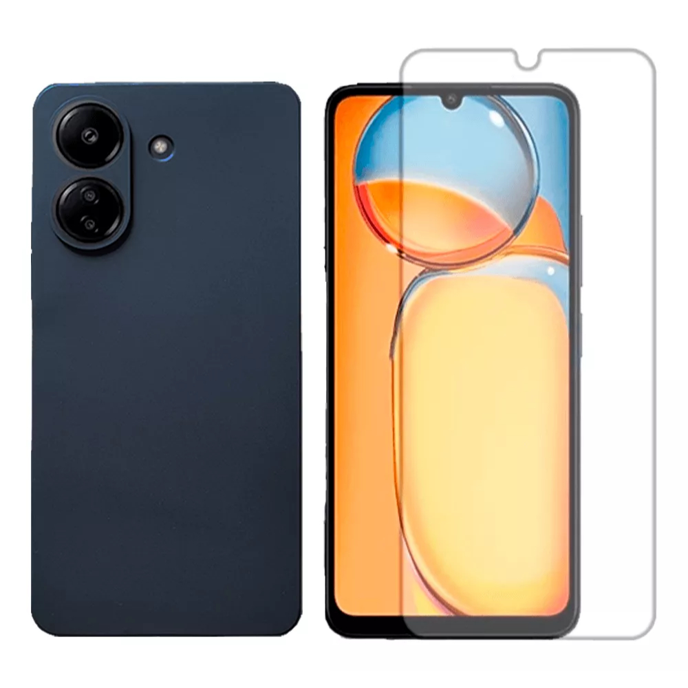 Capa Capinha Anti Shock Aveludada + Película 3D Para Xiaomi Poco C65