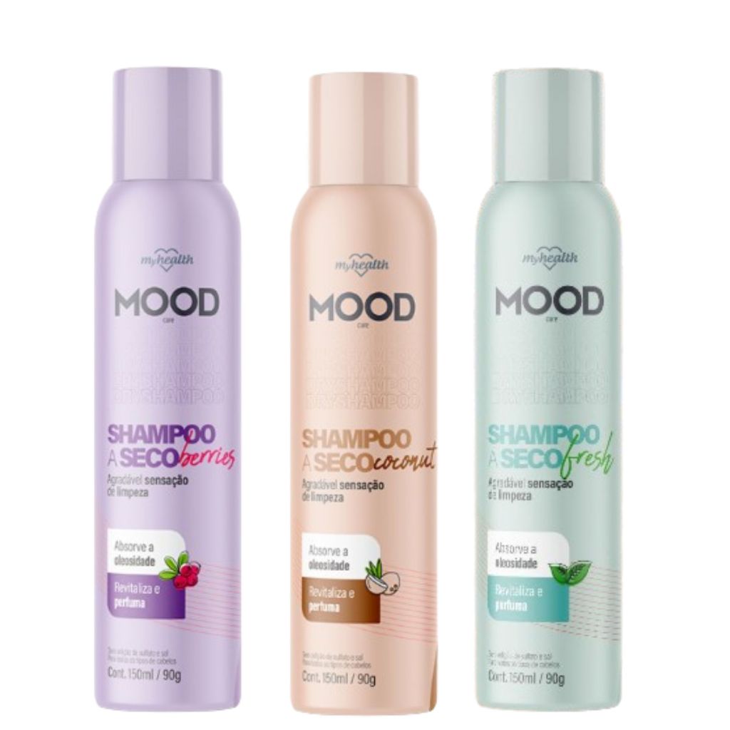 Shampoo Aerossol A Seco Mood Sem Enxágue 150Ml - My Health