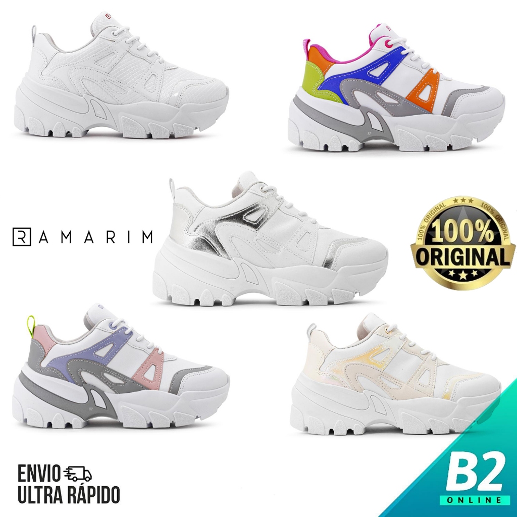 Tênis Ramarim Chunky Casual Feminino 100% Original Com Nota Fiscal e Garantia em Oferta na Shopee