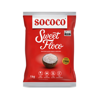 Coco Em Flocos Úmido e Adoçado Sweet Floco Sococo 1 Kg em Oferta na Shopee
