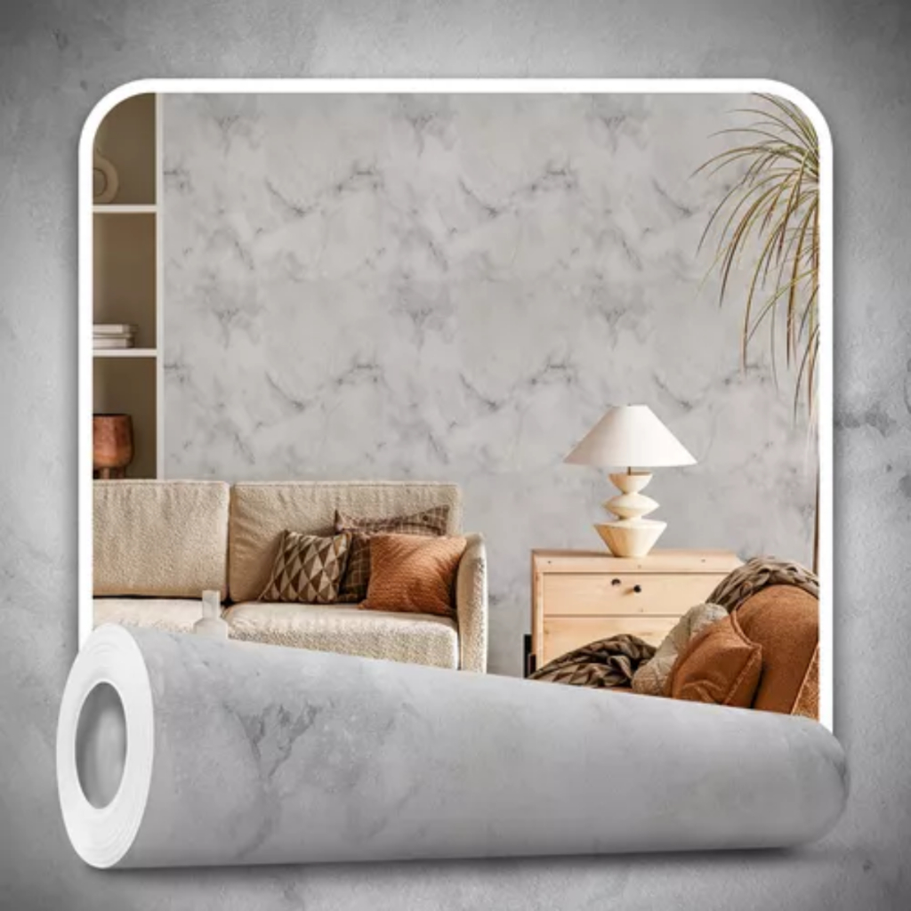 Papel De Parede Mármore Claro Contact Adesivo 10 Metros Envelopamento Cozinha Sala Móveis Lavável