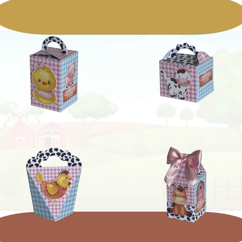 kit Festa Fazendinha - Lembrancinhas Personalizadas Fazendinha - Papelaria Personalizada