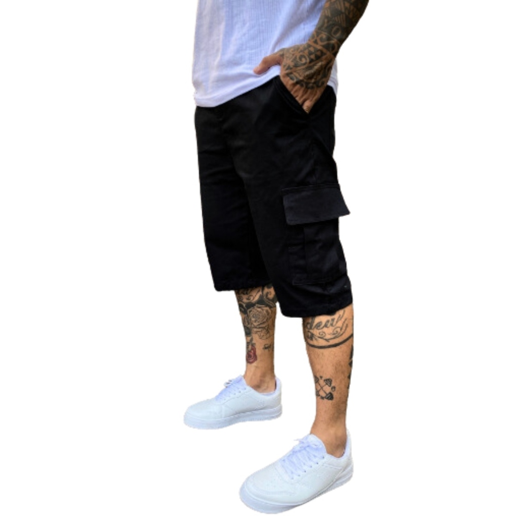 Ripple Bermuda Cargo Masculina Sarja Premium