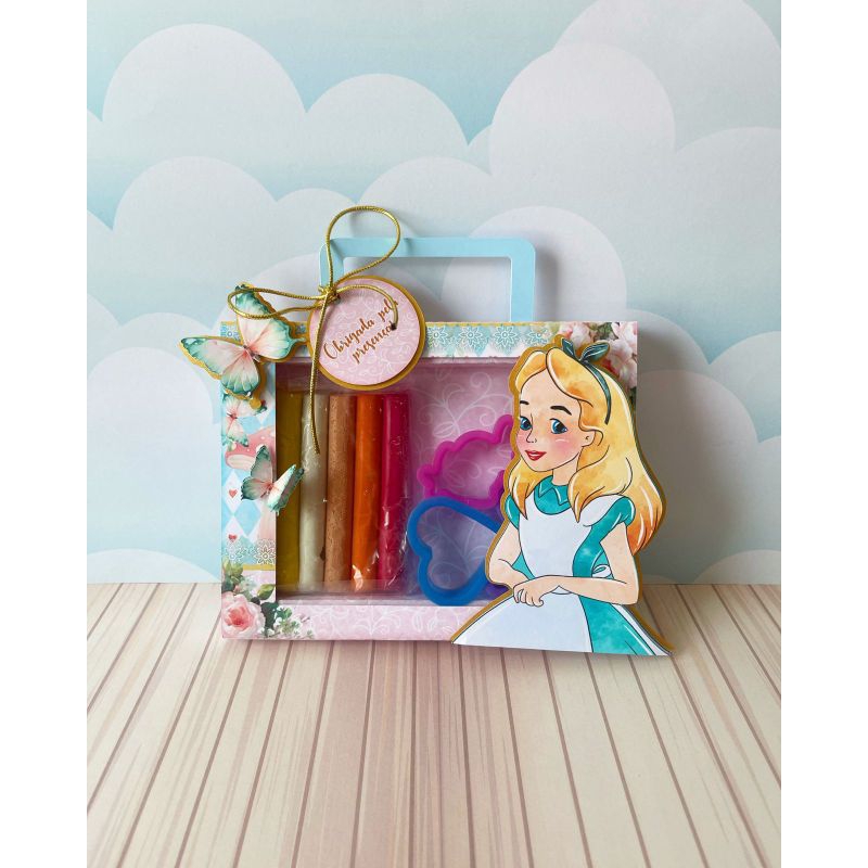 Kits diversão na maletinha, personalizado Alice no país das maravilhas para lembrancinha de aniversário menina