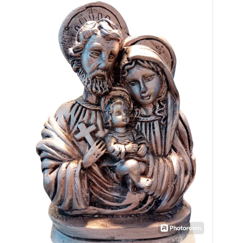 Imagem Sagrada Família Rosa 20cm pintura automotiva!